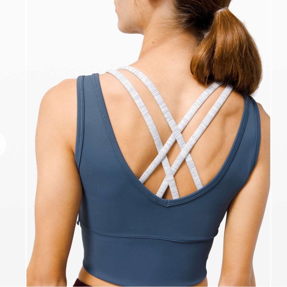 Lululemon Power Pivot Tank Everlux, Iron Blue, reversible front to back - Picture 3 of 9